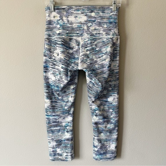 Lululemon Wunder Under Crop Hi-Rise Legging Blurry Belle Multi Blue Size 8 - Picture 5 of 12
